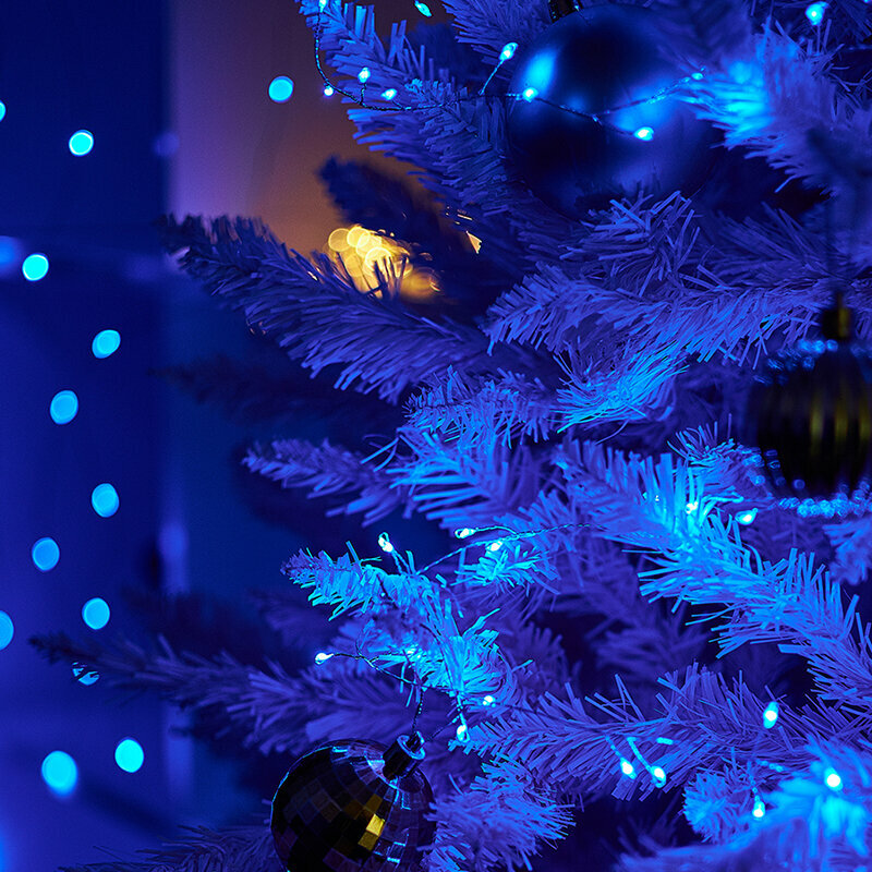 LED Роса-мишура синий