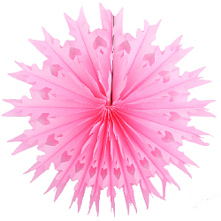 Снежинка обьемная 50 см розовый