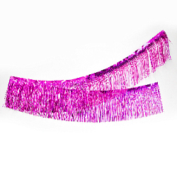 Занавес Дождик бахрома 30 см х 3 м, металлик малиновый