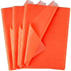 Бумага тишью односторонняя оранжевая 76х50см, 500 листов 14г/м