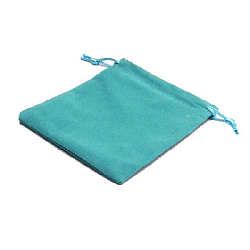 Мешочек замшевый (1) 20х25см, бирюзовый