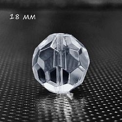 Набор прозрачных кристаллов "Граненый круг", 18 мм (10шт)
